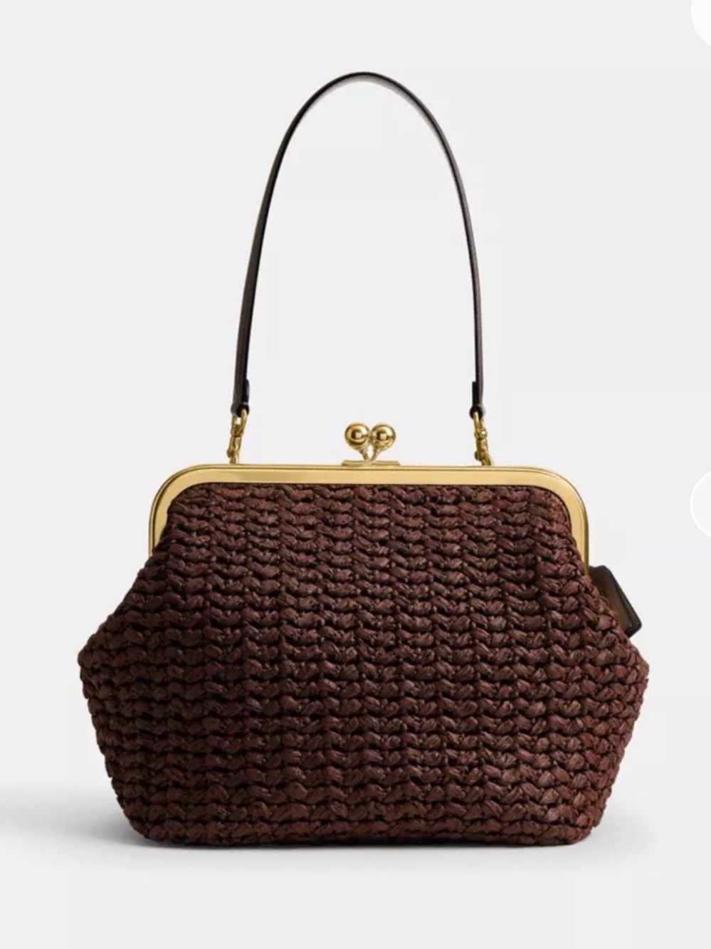 Coach Kisslock Frame Bag 27 (STRAW/MAPLE)